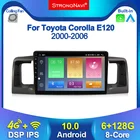 Автомагнитола 2 Din, DVD-плеер с радио и GPS-навигацией для Toyota Corolla E120 BYD F3 128-2000, Android, DSP IPS 6 + 2006G, Wi-Fi, BT