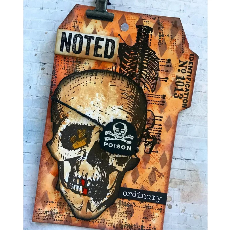 Прозрачные штампы для Хэллоуина с изображением черепа тыквы котов искусственных