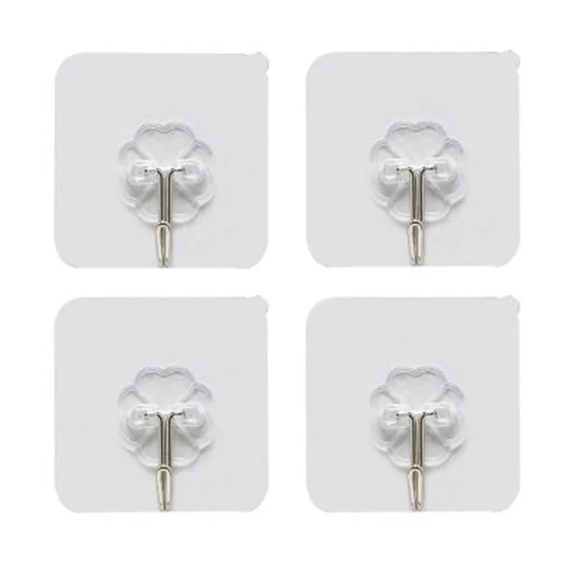 

Waterproof 60x60CM Transparent Wall Hooks Hangers Self Adhesive Hooks Seamless Hangers For Household Kitchen Bathroom Office