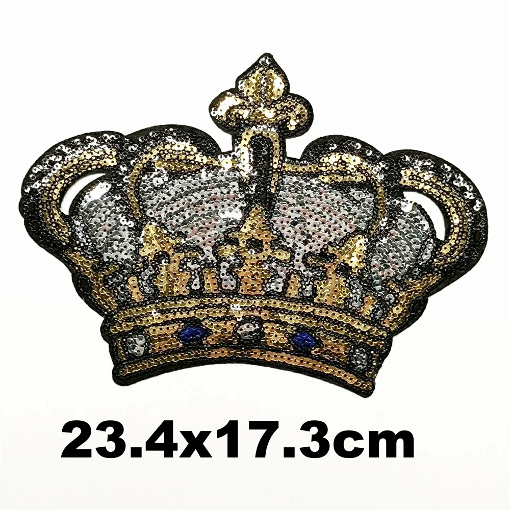 

Accessory large embroidery big crown cartoon patches for lothing AZ-341