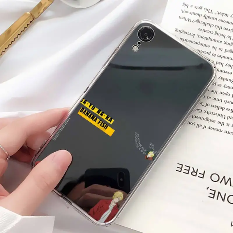 Чехол для телефона с изображением банановых рыбок и аниме iPhone 13 11 12 pro XS MAX 8 7 6 6S Plus X