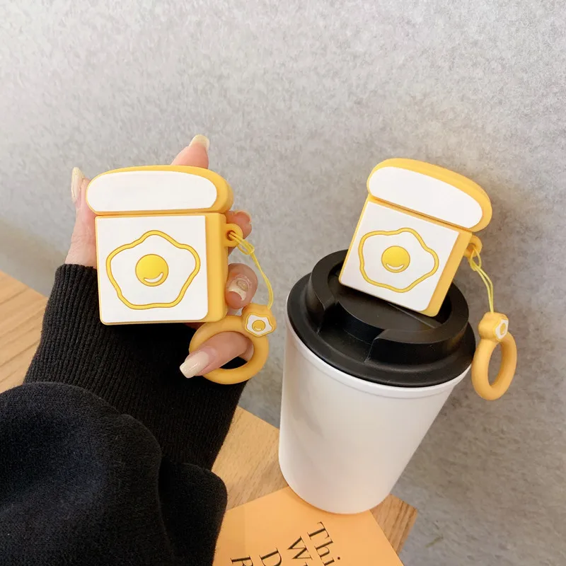 

Симпатичный чехол для AirPods Pro 1 2, чехол с 3D подвеской в виде яйца, защитный чехол для наушников Apple, беспроводная гарнитура