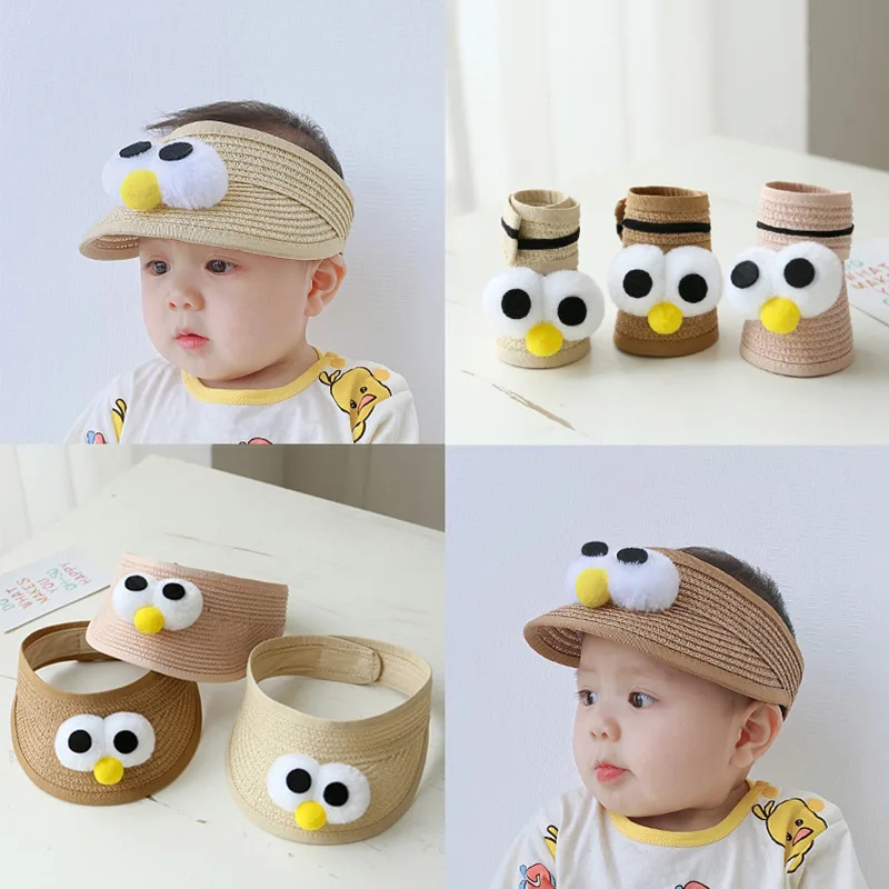 

K141 Baby Panama 2021 Panama Hat Children Summer Straw Hat Sun Visor Summer For The Beach Fashion Cute Breathable Empty Top Hat