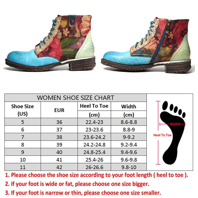 SOCOFY Botas Mujer акварельные Флоу сапоги из натуральной кожи со шнуровкой на молнии