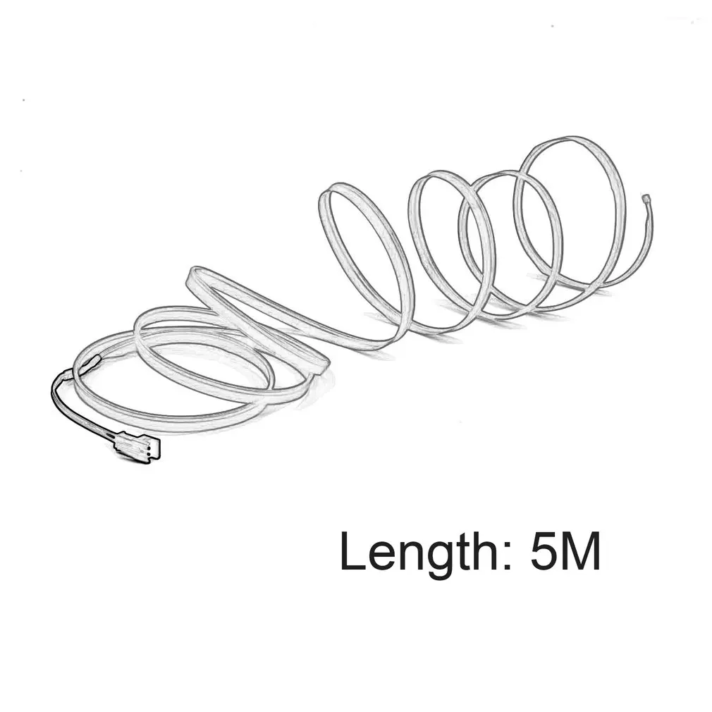 

1PC LED EL Light Car Vehicle Styling DIY Light Flexible Interior Decoration Moulding Light Strip Car Party Decoration Light