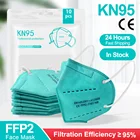 FFP2Mask KN95 Mascarillas CE 5 слоев фильтр против PM2.5 пыли Защитная здравоохранения дышащая 95% взрослых Рот Маски для лица
