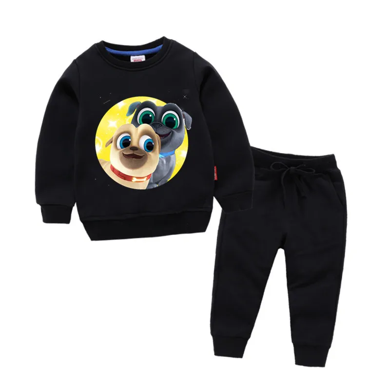 Детская хлопковая толстовка с капюшоном и принтом щенков палочек хлопковый