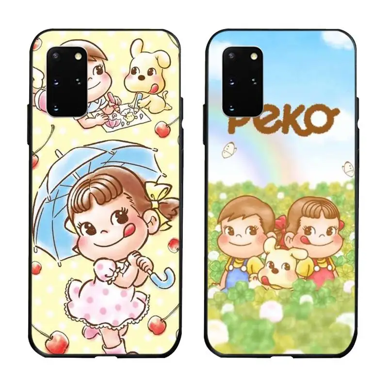 

USAKPGRT Fujiya Milky Peko Phone Case for Samsung S20 plus Ultra S6 S7 edge S8 S9 plus S10 5G lite 2020