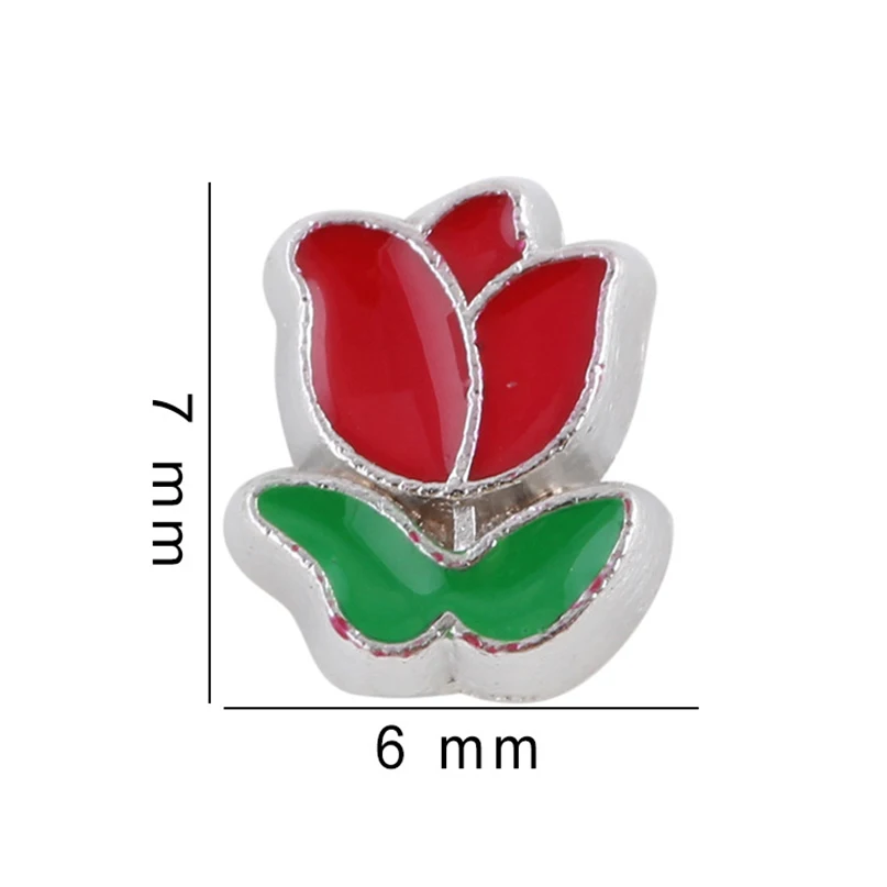 

20Pcs/Lot Rose Alloy Floating Charms Hand-made DIY for Glass Lockets
