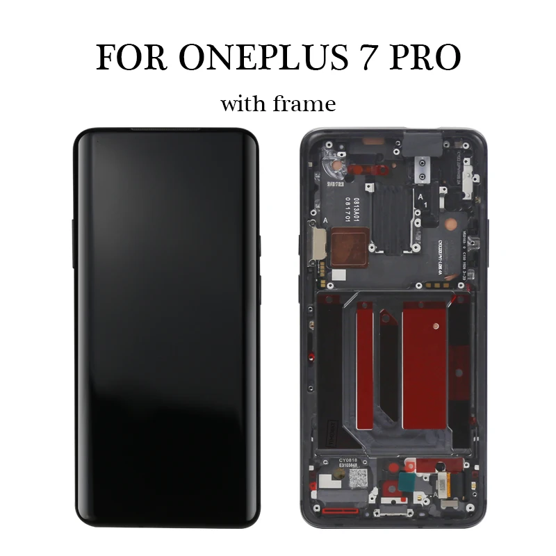 Pantalla LCD AMOLED Original de 6,67 pulgadas para OnePlus 7 Pro 7Pro, repuesto de digitalizador de pantalla t&aacute;ctil para OnePlus 7 Pro, marco de cristal LCD-1