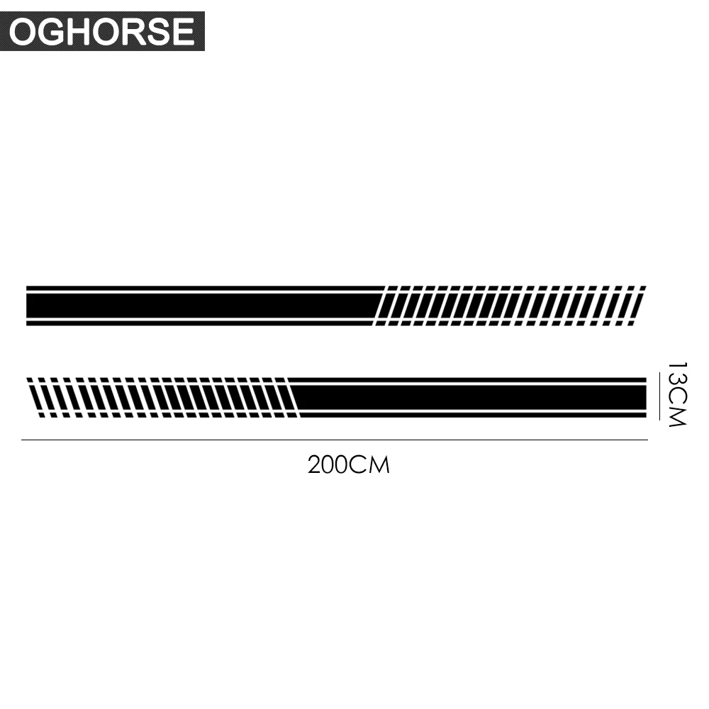 2 X гоночные полосы Автомобильная дверь боковая юбка наклейка кузова для Chevrolet Camaro