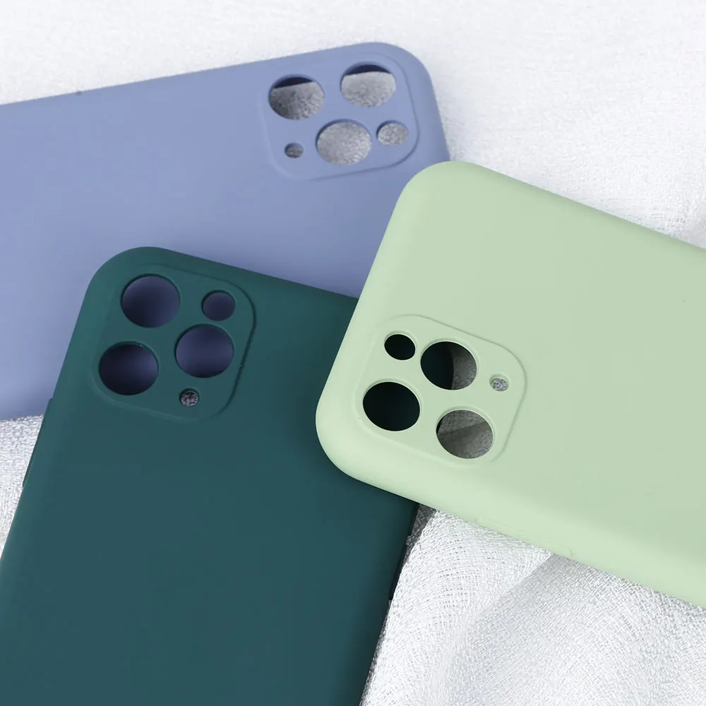 

Candy Color Camera Protection Case For iPhone 11 Liquid Silicone Case For iPhone 11 Pro Max Soft TPU Phone Back Cover Shell
