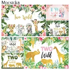 Два диких дня рождения фон для второго дня рождения лесной тематический Декор для вечерние рожденных детей 2 фон для фотосъемки на день рождения