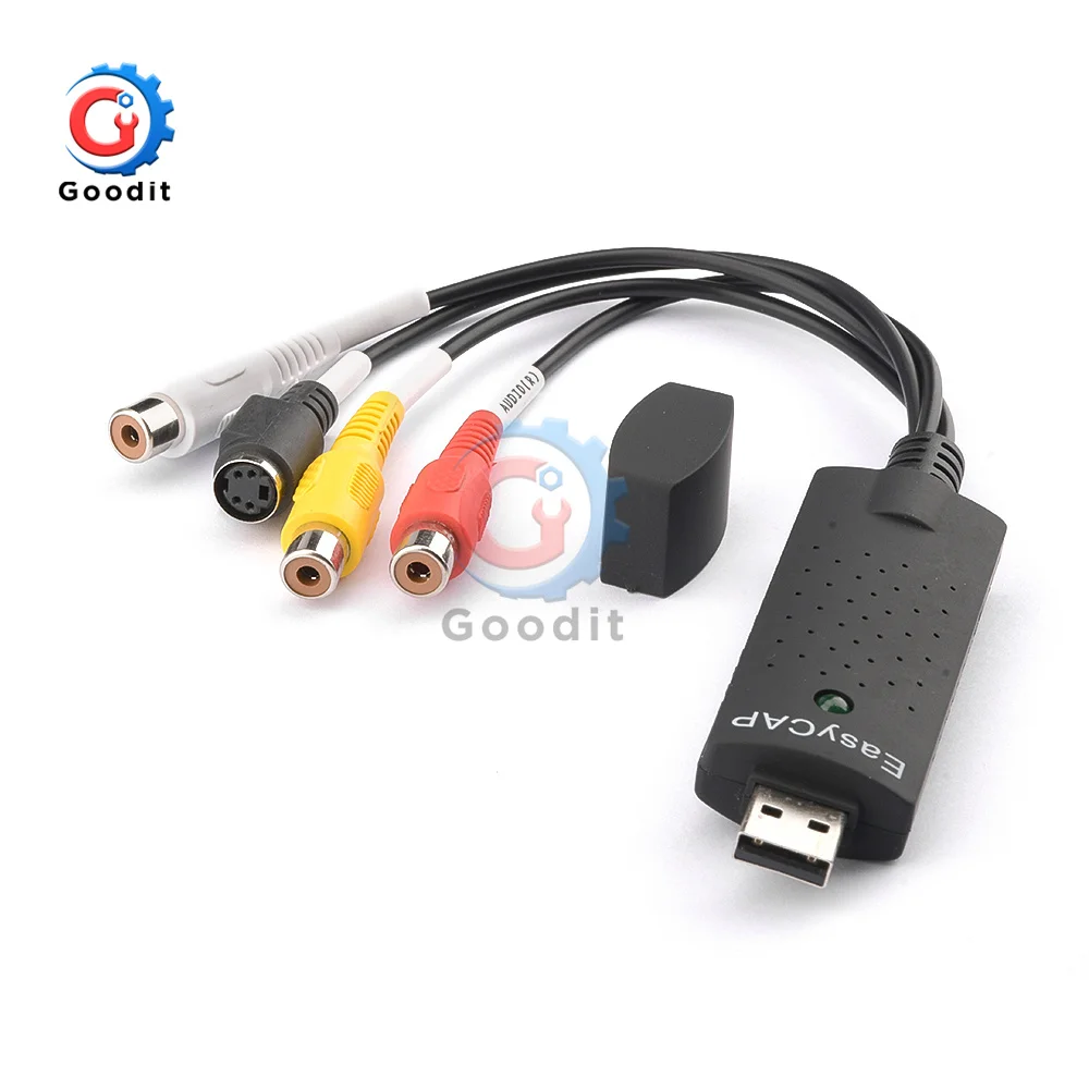 

USB2.0 to RCA Cable Adapter Video Capture Card Video Audio Converter Monitor Capture Card Compatible With WIN8 WIN10 TV VideoDVR