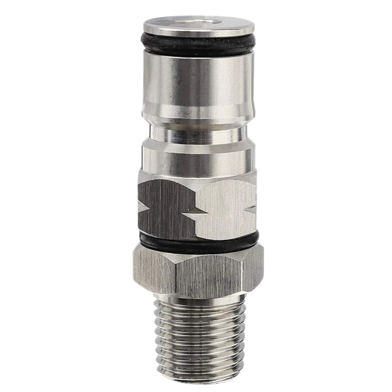 Silver ABUI-1/4 дюйма Мужской Npt шестигранный сосок газовый шар замок с Poppers шаровой замок Адаптер для пивоварения пива - Цвет: Silver
