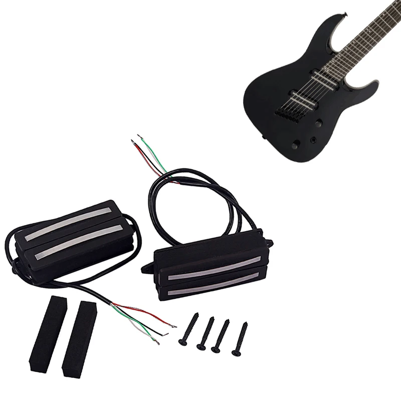 

1 Set Dual Coil Guitar Pickup 7 String Guitar Neck Bridge for Fender Stratocaster Squier Telecaster Bass Guitar