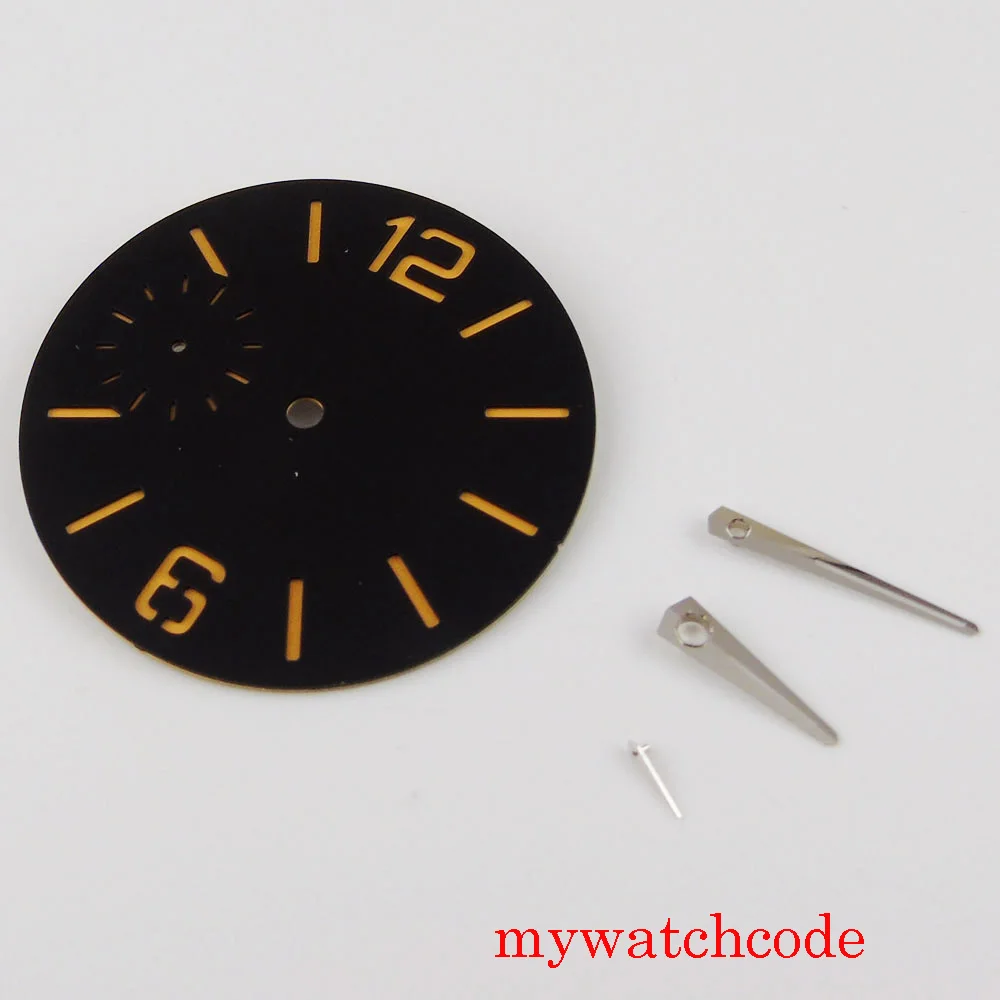 

Циферблат для часов «сэндвич», 38,5 мм, черный/синий/белый