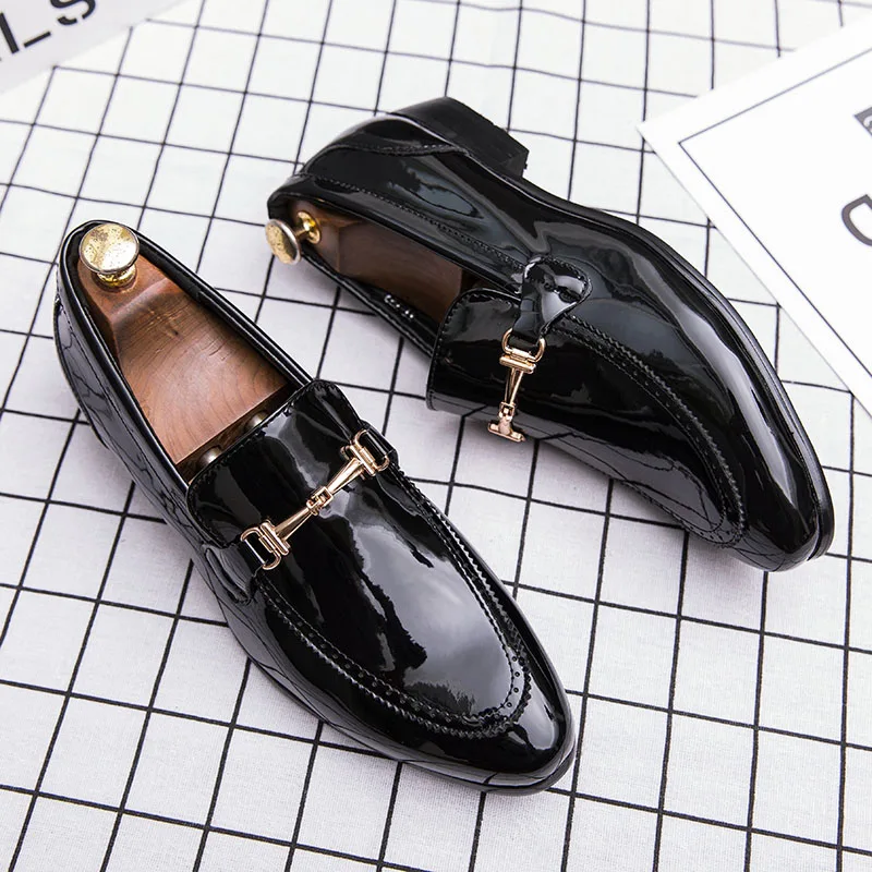 

FIXSYS Men Pointed-toe Oxfords Breathable Slip-on Formal Shoes Lightweight Male Office Business Shoes Fashion Man Wedding Loafer