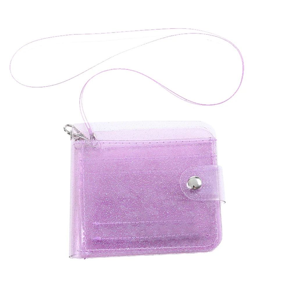 

PVC Clear Wallet Card Set Transparent Glitter Coin Purse Mini Money Personality ClassicCrossbody Vintage Bag Card Holder