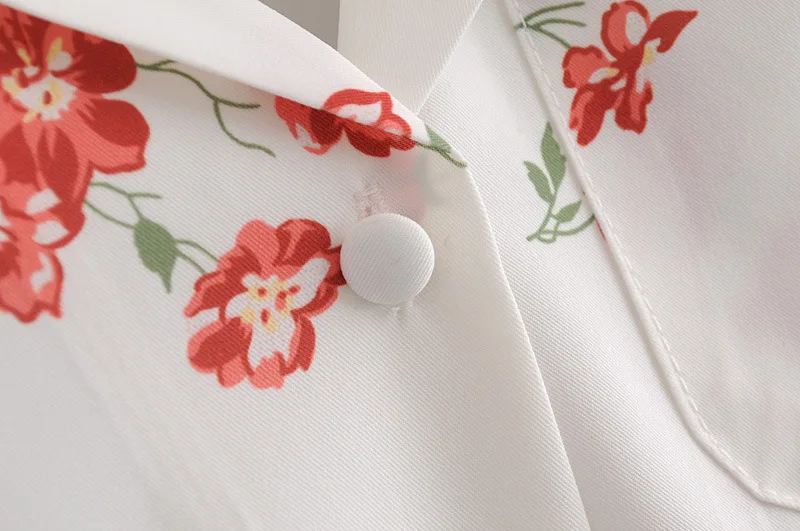 Женская Повседневная Блузка с принтом винтажная Свободная рубашка коротким