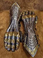 Стальные перчатки с гнущимися пальцами, в теории подойдут для самообороны на улице#1