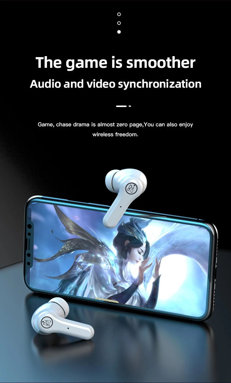 

ANC Pro HBQ Bluetooth V5.1 Headset Active Noise Cancelling With LED Display Portable Wireless Touch Control Earbuds TWS Earphone