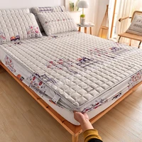 new arrival anti mite soft sanding quilted mattress cover twin queen all inclusive quilting bed cover not included pillowcase