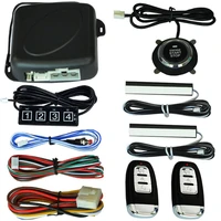 10pcs auto car start stop engine system with keyboard pke keyless entry engine alarm system set password openclose door
