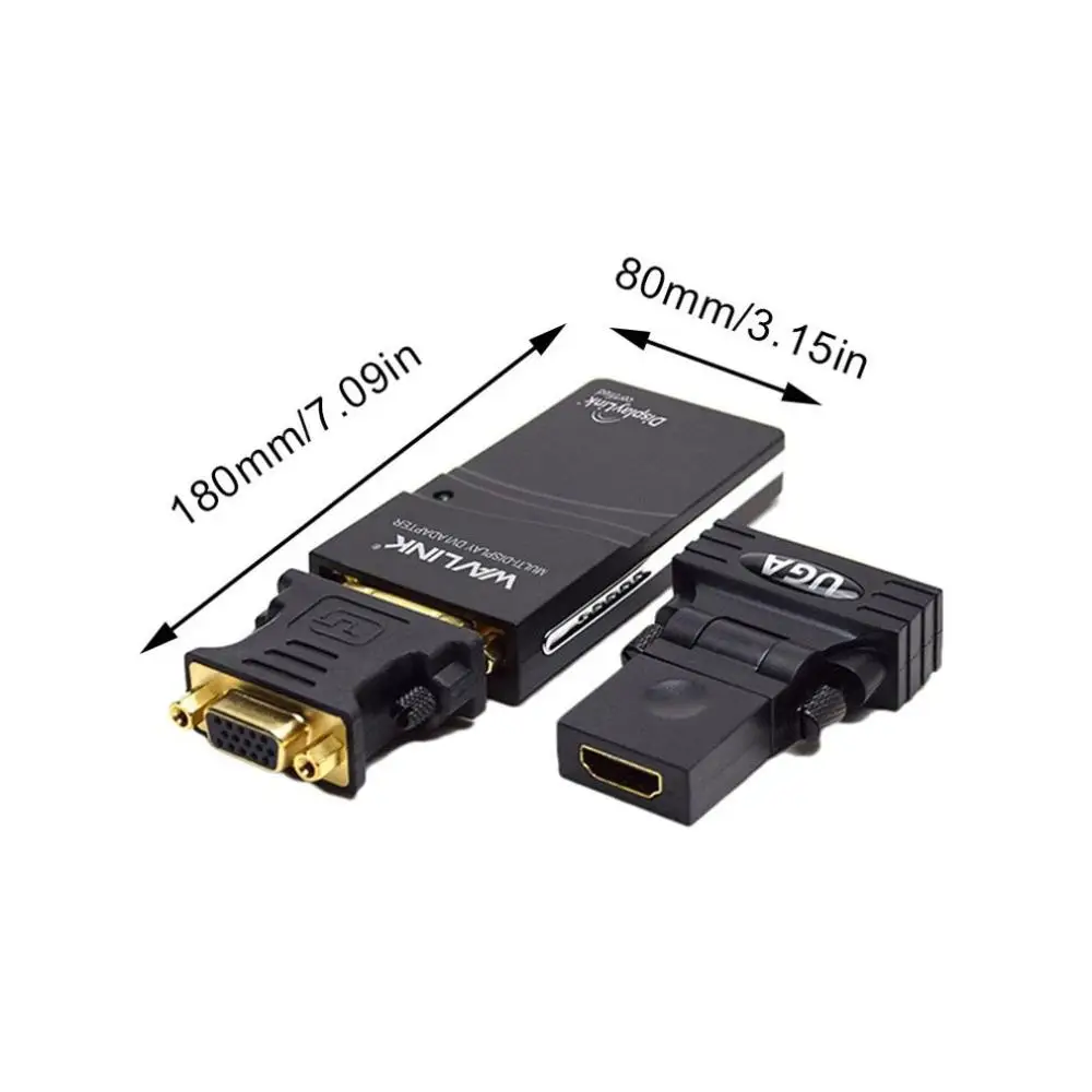 

Black USB 3 In 1 Graphics Adapter Converter USB 2.0 Supporting DVI/VGA/HDMI Display Converter DVI Cable