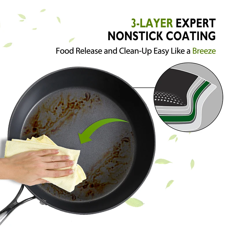 Антипригарная сковорода COOKER KING Wokpan глубокая для жарки с крышкой ручка из