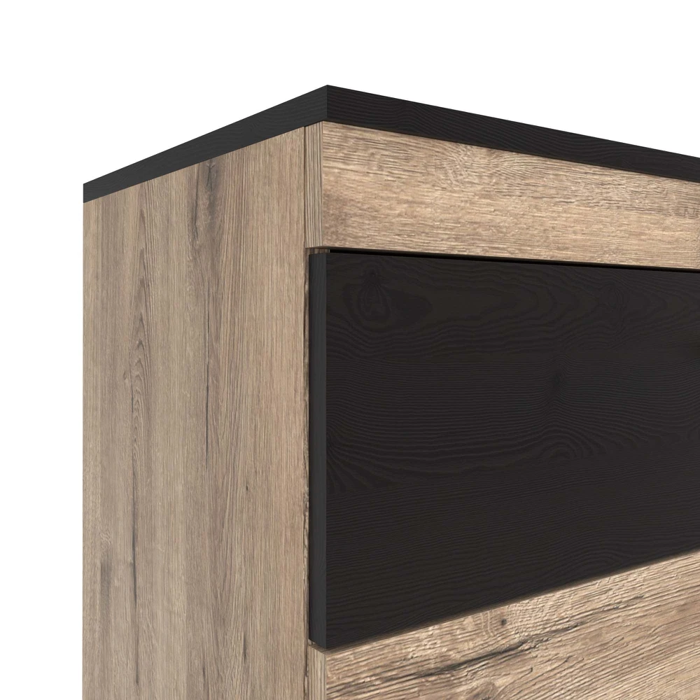 Dresser Denise Lazurit Wellington Oak / Black furniture comfort for home bedroom chest of drawers Furniture Dressers |