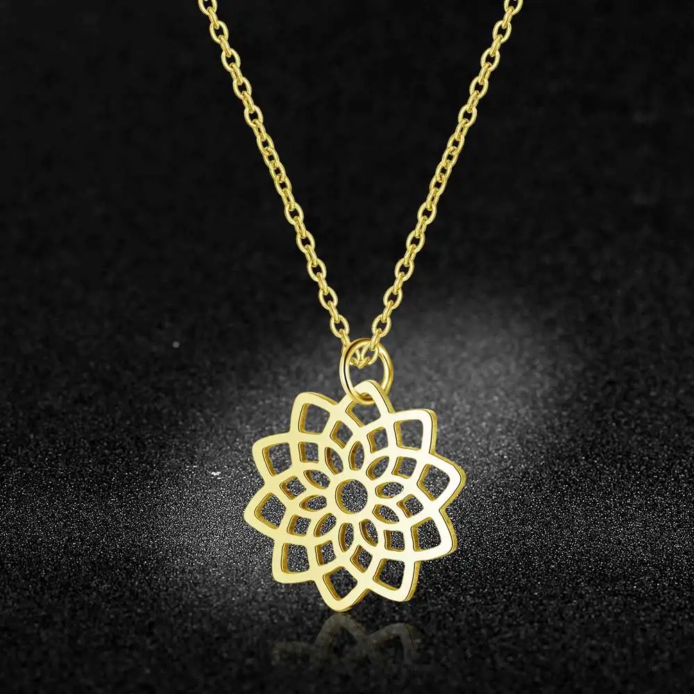 Нержавеющая сталь Йога OM Lotus очаровательные ожерелья для женщин Дерево жизни Ловец снов изысканные украшения Прямая поставка
