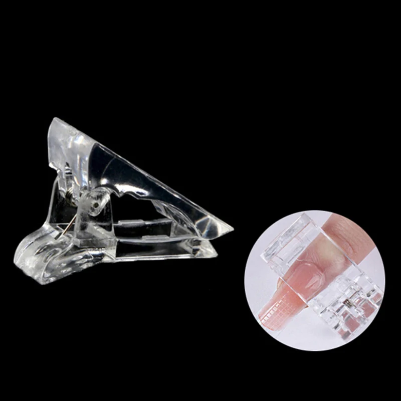 5 шт. пластиковый прозрачный поли гель для быстрого строительства ногтей зажимы