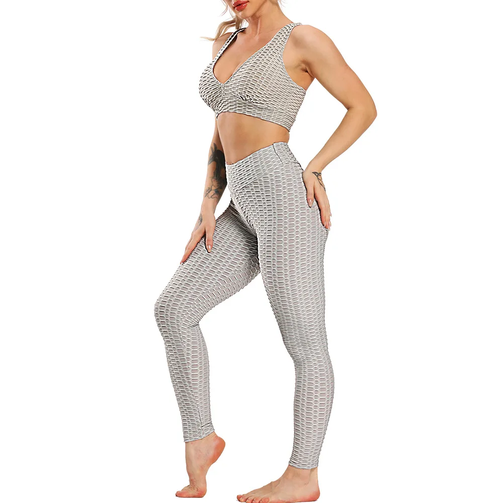 

2021 Women's Yoga Suit Sports Bra and Pants Fitness Suit Running Yoga Suit Yoga Practice Suit, Sports Training Suit XXL