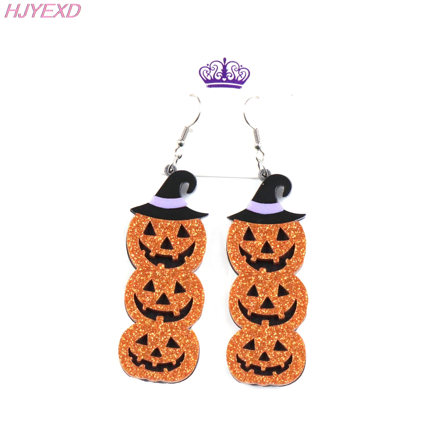

(1 пара) серьги-подвески на Хэллоуин, блестящие акриловые серьги, шляпа ведьмы, серьги «Тыква», тотемные столбы