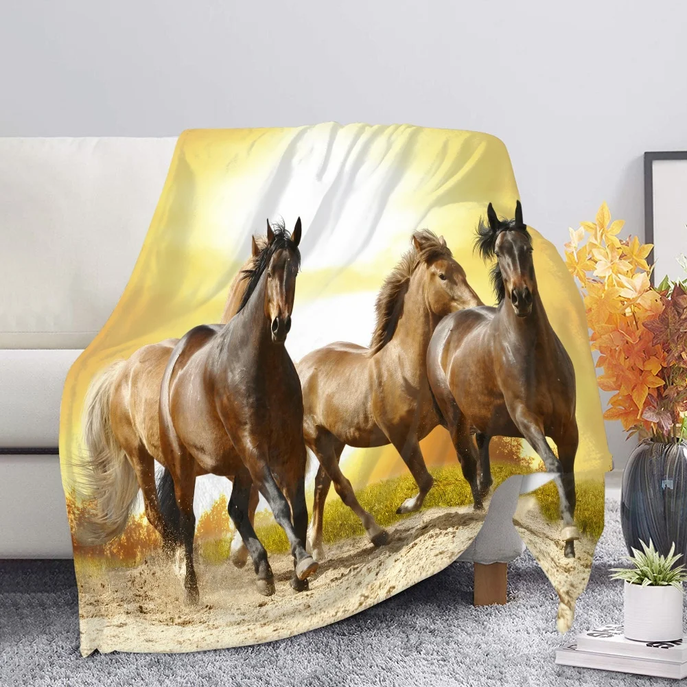 

Мягкое Флисовое одеяло для бега и лошади