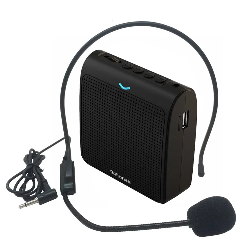 Rolton K100 Portable Loud Speaker Mini Voice Amplifier Microphone With USB TF Card FM Radio For Teacher Tour Guide Promotion | Электроника