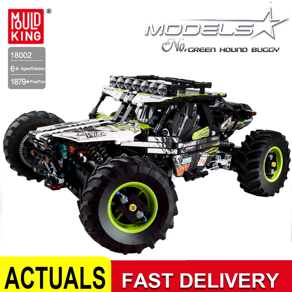 

Радиоуправляемый конструктор Mould King 18002 Moc, игрушка-багги, вездеход с дистанционным управлением, автомобиль для скалолазания, детские игрушк...