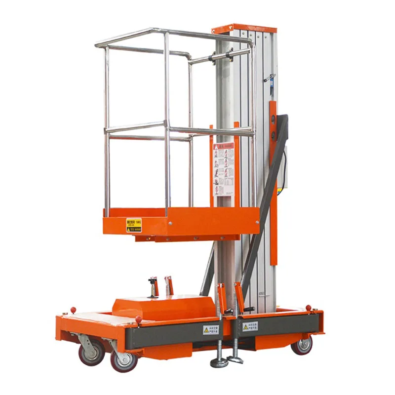 

Qiyun hydraulic lift mobile portable hydraulic lifts electric lifter one mast aluminum alloy aerial lift platform
