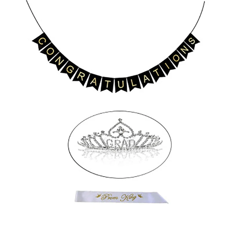 Горячая Распродажа Выпускной выпускной бал королева/король плечевой ремень град