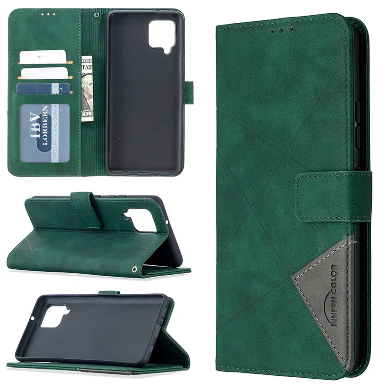 luxury leather phone case on for samsung galaxy a32 a12 a42 funda a sfor samsunga 32 12 42 5g wallet flip cover coque free global shipping