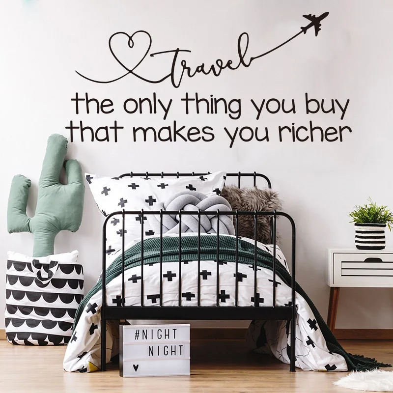 Большое путешествие единственное что вы покупаете делает вас богаче Наклейка на