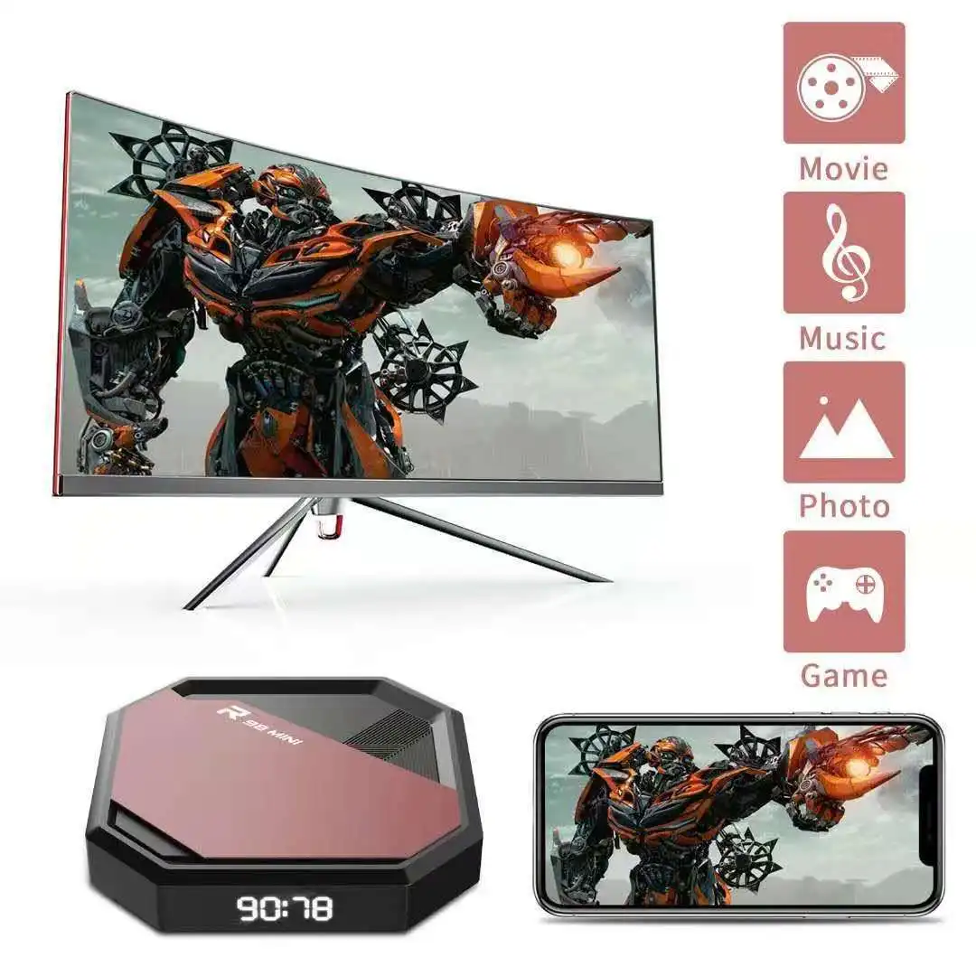 

Set TV Box R98mini android10 RK3318 2.4G and 5G WiFi 2GB ram 4GB 16GB rom 32GB 4K 1080P smart set-top box mini