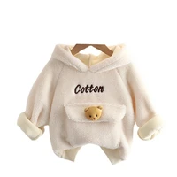 new autumn winter baby girl clothes children fashion thicken hoodies toddler casual costume infant boys clothing kids sportswear