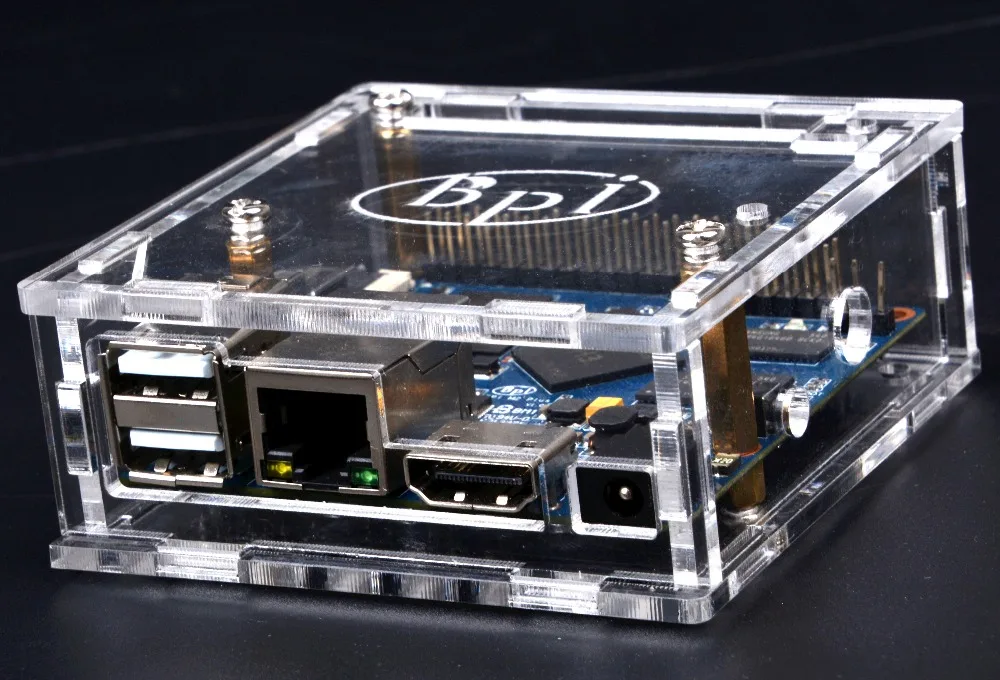 Хорошее качество прозрачный акриловый корпус для Banana Pi M2 + доска | Компьютеры и