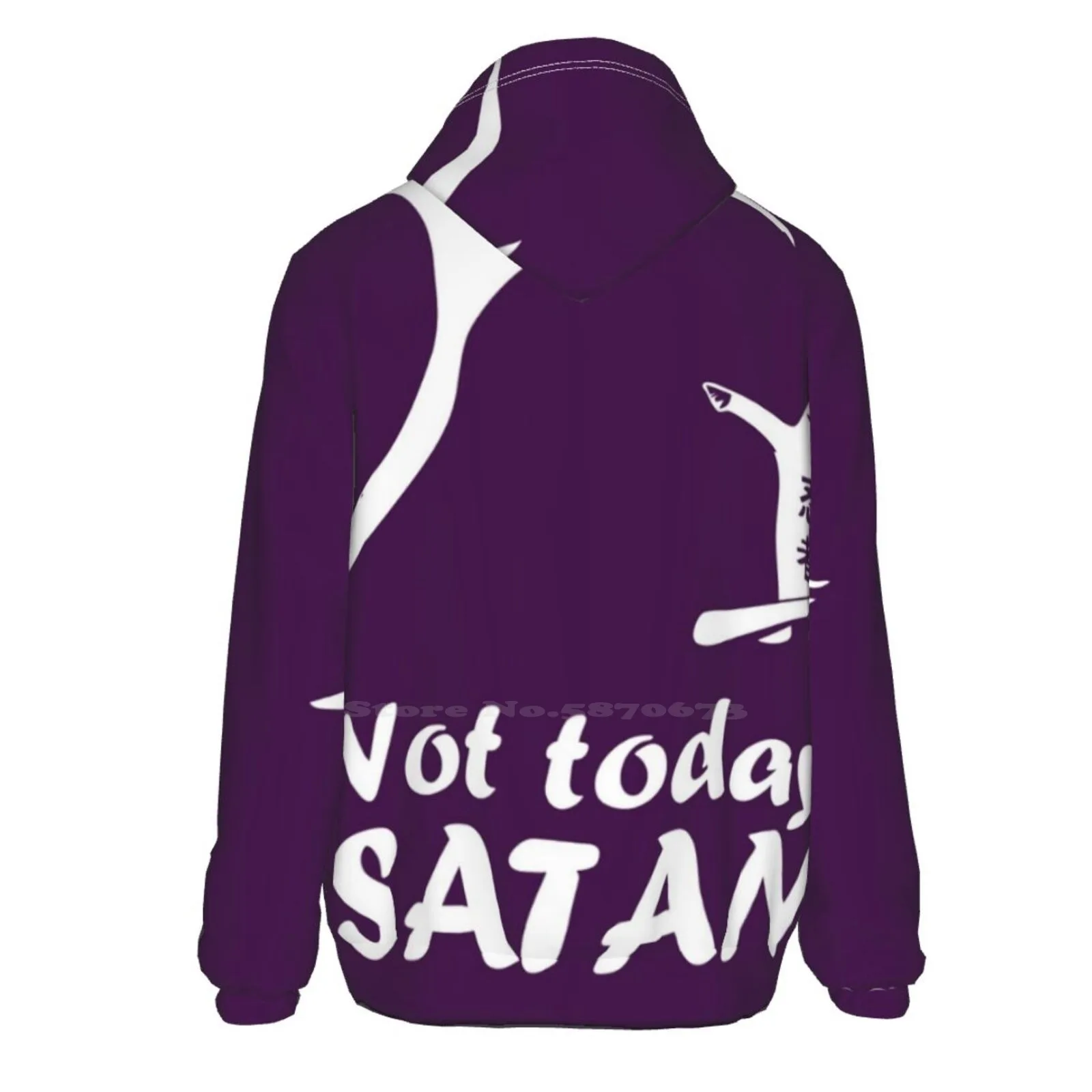Футболка Not Today сатана Мужская толстовка с капюшоном забавный свитшот 3D принтом в