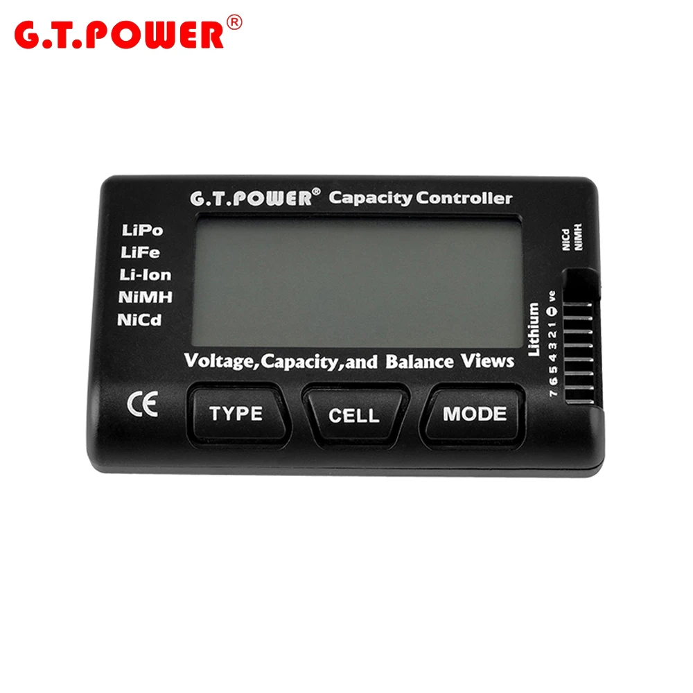 1 шт. G.T.Power 2-7S цифровой тестер емкости аккумуляторов для RC LiPo LiFE Li-Ion NiMH Nicd Батарея
