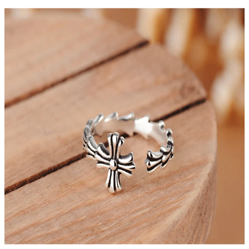 

Celtic Infinite Viking Ring for Women Men Twisted Braided Calf Oxidized Pentagram Ring with Bague Vintage Gift