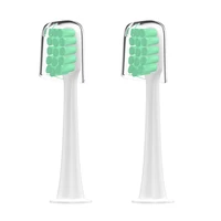 2pcs for xiaomi replacement deep cleaning brush heads food grade pp healthy w shaped brush head for sonic toothbrush