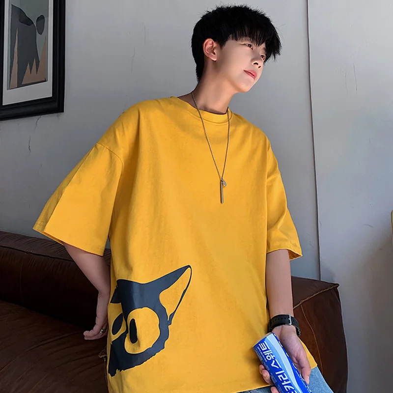 Мужская футболка SingleRoad летняя хлопковая Футболка большого размера в стиле